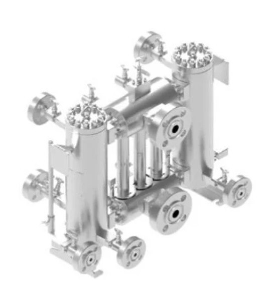Bollfilter Duplex Type BFD-C/P DBB M Coalescer and particle gas filter with Double Block and Bleed